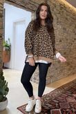 The Scamp Leopard Chillax Sweatshirt Camel